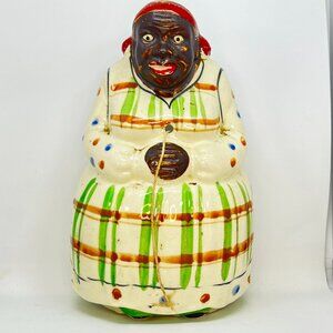 Rare Vintage Black Americana String Holder – 1940s–60s Kitchen Wall Art –